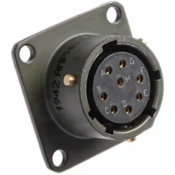 Amphenol Limited, 62GB 8 Way Box Mount MIL Spec Circular Connector ReceptacleOlive, Socket Contacts,Shell Size 12, - 62GB-12E12-08SN product image
