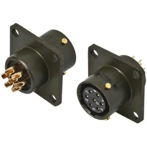 Amphenol Limited, 62GB 7 Way Box Mount MIL Spec Circular Connector ReceptacleOlive, Socket Contacts,Shell Size 10, - 62GB-12E10-07SN product image