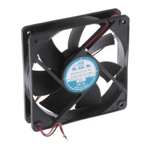 RS PRO Axial Fan, 12 V dc, DC Operation, 141m³/h, 4W, 330mA Max, 120 x 120 x 25mm - 5415104 product image