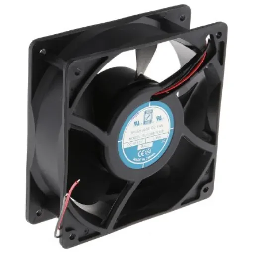 RS PRO Axial Fan, 12 V dc, DC Operation, 161.4m³/h, 4W, 350mA Max, 120 x 120 x 38mm - 5415132 product image