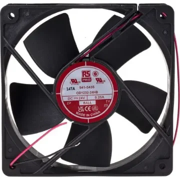 RS PRO Axial Fan, 24 V dc, DC Operation, 203.9m³/h, 6W, 280mA Max, 120 x 120 x 32mm - 5415435 product image