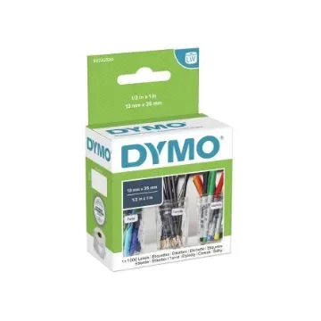 Dymo White Black Print Label Roll, 25mm Width, 13mm Height, 1000Per Roll Qty - S0722530 product image