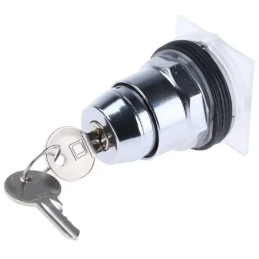 Schneider Electric Harmony 9001K 2-position Key Switch Head, Latching, 30mm Cutout - 9001KS11K1R product image