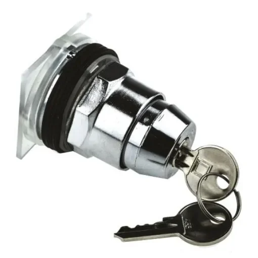 Schneider Electric Harmony 9001K 2-position Key Switch Head, Latching, 30mm Cutout - 9001KS11K3R product image