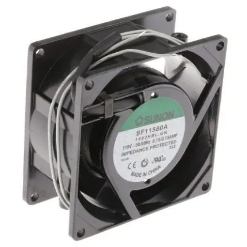Sunon SF Series Axial Fan, 115 V ac, AC Operation, 52.7m³/h, 12W, 130mA Max, 80 x 80 x 38mm - SF11580A/1083HBL.GN product image