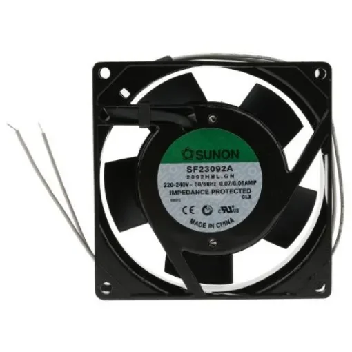 Sunon SF Series Axial Fan, 230 V ac, AC Operation, 51m³/h, 14.5W, 70mA Max, 92 x 92 x 25mm - SF23092A/2092HBL.GN product image