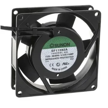 Sunon SF Series Axial Fan, 115 V ac, AC Operation, 63m³/h, 12W, 110mA Max, 92 x 92 x 25mm - SF11592A/1092HBL.GN product image