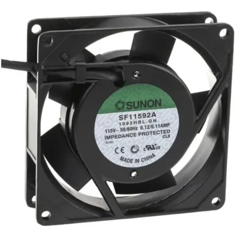 Sunon SF Series Axial Fan, 115 V ac, AC Operation, 63m³/h, 12W, 110mA Max, 92 x 92 x 25mm - SF11592A/1092HBL.GN product image