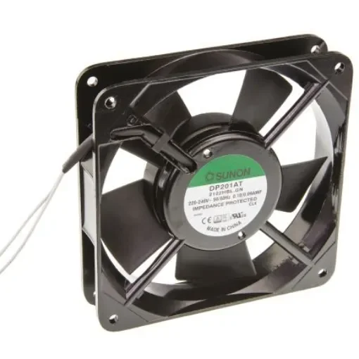 Sunon DP Series Axial Fan, 230 V ac, AC Operation, 136m³/h, 18W, 90mA Max, 120 x 120 x 25mm - DP201AT/2122HBL.GN product image