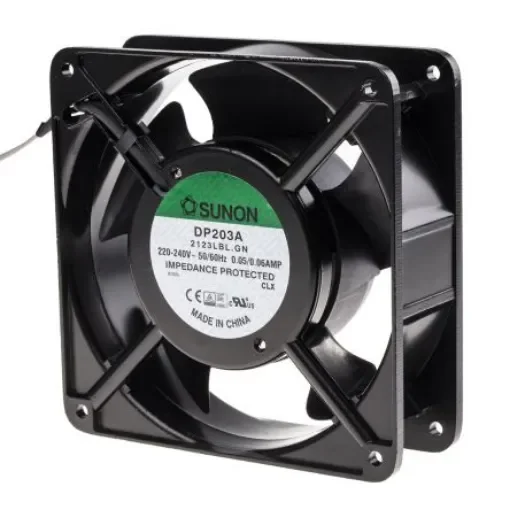 Sunon DP Series Axial Fan, 230 V ac, AC Operation, 132.5m³/h, 10W, 50mA Max, 120 x 120 x 38mm - DP203A/2123LBL.GN product image