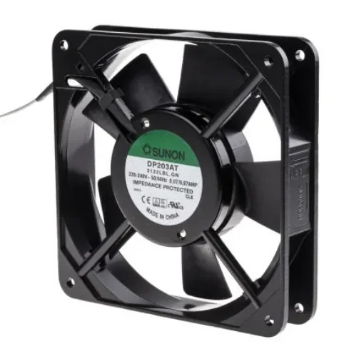 Sunon DP Series Axial Fan, 230 V ac, AC Operation, 91.8m³/h, 13W, 70mA Max, 120 x 120 x 25mm - DP203AT/2122LBL.GN product image