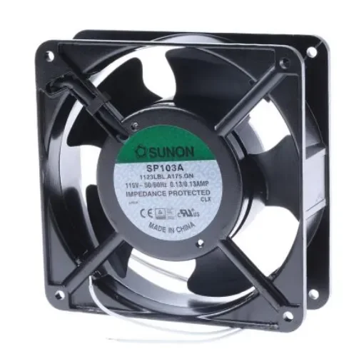 Sunon SP Series Axial Fan, 115 V ac, AC Operation, 132.6m³/h, 11W, 110mA Max, 120 x 120 x 38mm - SP103A/1123LBL(A175).GN product image