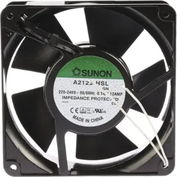 Sunon A2123 Series Axial Fan, 230 V ac, AC Operation, 161.4m³/h, 22W, 120mA Max, 120 x 120 x 38mm - A2123-HSL.GN product image