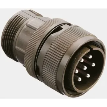 JAE, Copper Alloy 10 Way Cable Mount MIL Spec Circular Connector PlugBlack, Pin Contacts,Shell Size 18 - N/MS3106B18-1P product image
