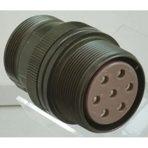 JAE, Copper Alloy 7 Way Cable Mount MIL Spec Circular Connector Receptacle, Socket Contacts,Shell Size 20 - N/MS3101B20-15S product image