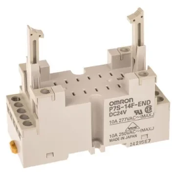 Omron 14 Pin 24V dc DIN Rail Relay Socket, for use with G7S Series - P7S-14F-END DC24 product image