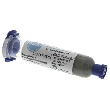 MBO SIRIUS 1 LF Solder Paste, 100g Syringes and Cartridges - CRÈME SN96.5 AG3 CU0.5 SIRIUS 1 LF - SERINGUE AUTO product image