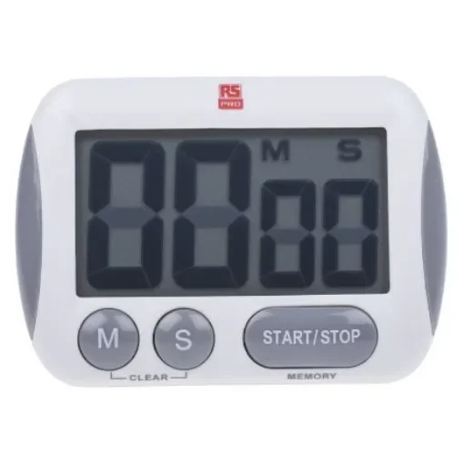 RS PRO White Digital Desktop Timer 99 min 59 s - 557610 product image