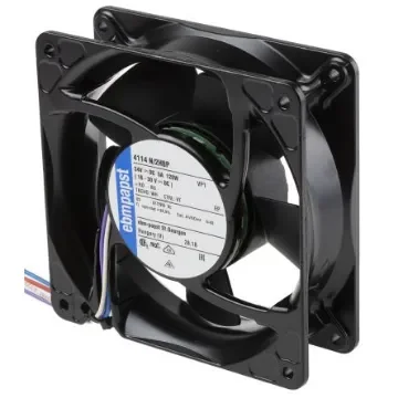 ebm-papst 4100 NH8 - S-Force Series Axial Fan, 24 V dc, DC Operation, 570m³/h, 120W, IP20, 119 x 119 x 38mm - 4114N/2H8P product image