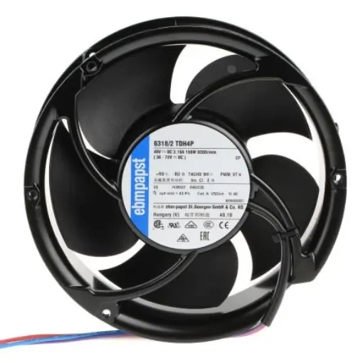 ebm-papst 6300 TD - S-Force Series Axial Fan, 48 V dc, DC Operation, 950m³/h, 150W, 172 x 51mm - 6318/2TDH4P product image