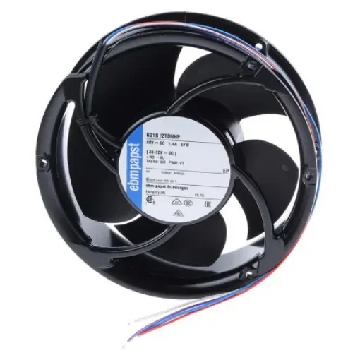 ebm-papst 6300 TD - S-Force Series Axial Fan, 48 V dc, DC Operation, 600m³/h, 40W, 172 x 51mm - 6318/2TDHHP product image