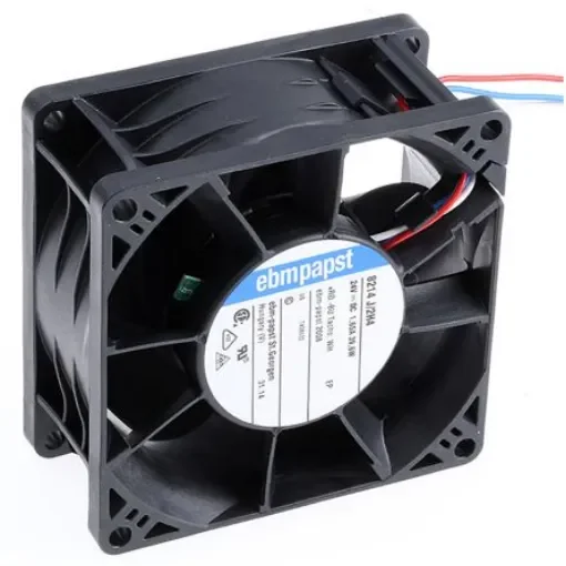 ebm-papst 8200 J Series Axial Fan, 24 V dc, DC Operation, 222m³/h, 38W, 80 x 80 x 38mm - 8214J/2H4 product image