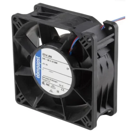 ebm-papst 3200 J - S-Force Series Axial Fan, 24 V dc, DC Operation, 280m³/h, 50W, 92 x 92 x 38mm - 3214JH4 product image