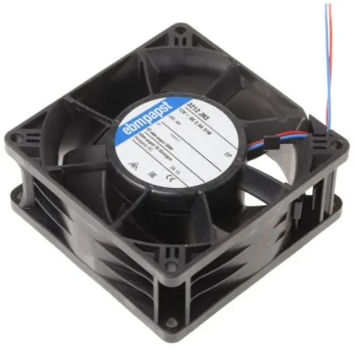 ebm-papst 3200 J - S-Force Series Axial Fan, 12 V dc, DC Operation, 237m³/h, 31W, 92 x 92 x 38mm - 3212JH3 product image