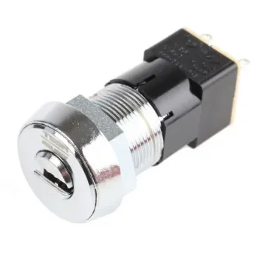 Lorlin Mains Key Switch, DPST, 50 mA @ 250 V ac 2-Way Flat-Key - DSL-6-B-D product image