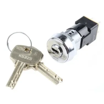 Lorlin High Security Key Switch, DPST, 50 mA @ 250 V ac 2-Way Flat-Key - DSL-6-D-S product image