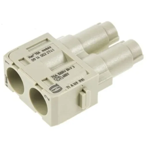 HARTING Heavy Duty Power Connector Module, 70A, Female, Han-Modular Series, 2 Contacts - 09140022741 product image