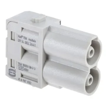 HARTING Heavy Duty Power Connector Module, 70A, Male, Han-Modular Series, 2 Contacts - 09140022641 product image