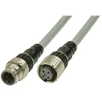 Omron Straight Female 4 way M12 to Straight Male 4 way M12 Sensor Actuator Cable, 3m - XS5W-D421-E81-F product image