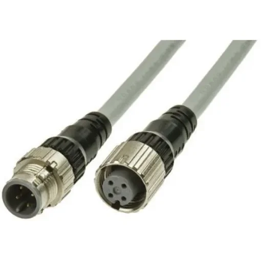 Omron Straight Female 4 way M12 to Straight Male 4 way M12 Sensor Actuator Cable, 1m - XS5W-D421-C81-F product image