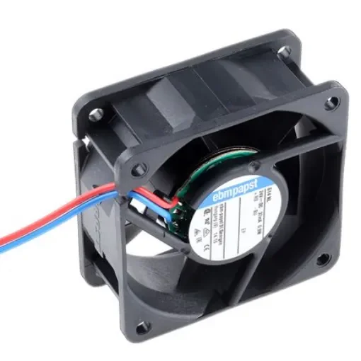 ebm-papst 600 N Series Axial Fan, 24 V dc, DC Operation, 21m³/h, 800mW, 34mA Max, 60 x 60 x 25mm - 614NL product image