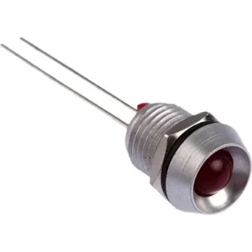 Bulgin Red Panel Mount Indicator, 2V dc, 8mm Mounting Hole Size, Lead Wires Termination - DX1091/RD product image