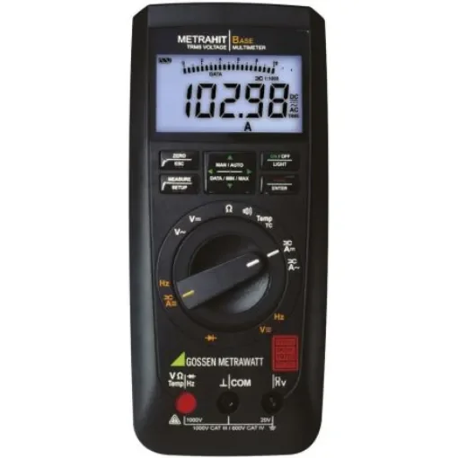 Gossen Metrawatt METRAHIT AM BASE Handheld Digital Multimeter, True RMS, 10A ac Max, 10A dc Max, 1000V ac Max - M241A product image