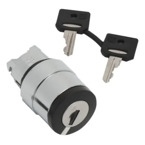 Schneider Electric Harmony XB4 2-position Key Switch Head, Latching, 22mm Cutout - ZB4BG210 product image