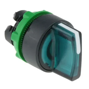 Schneider Electric Harmony XB5 Series 2 Position Selector Switch Head, 22mm Cutout, Green Handle - ZB5AK1233 product image