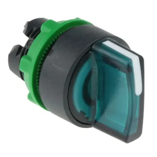 Schneider Electric Harmony XB5 Series 2 Position Selector Switch Head, 22mm Cutout, Green Handle - ZB5AK1233 product image