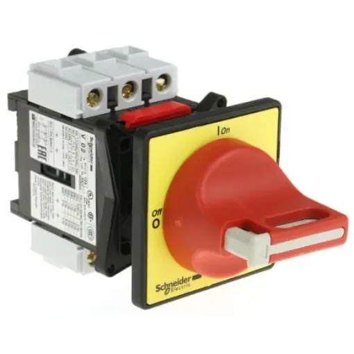 Schneider Electric 3P Pole Panel Mount Isolator Switch - 12A Maximum Current, 7.5kW Power Rating, IP20, IP65 - VCD02 product image