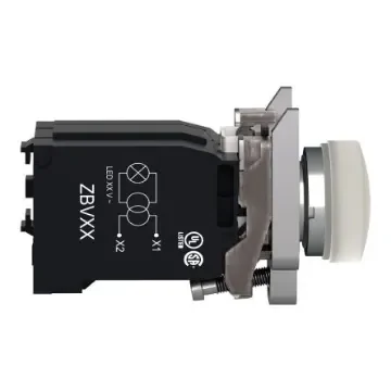 Schneider Electric, Harmony XB4, Panel Mount White Pilot Light Complete, 22mm Cutout, 240V ac - XB4BV41 product image