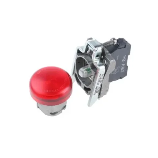 Schneider Electric, Harmony XB4, Panel Mount Red LED Pilot Light, 22mm Cutout, IP65, 24V ac/dc - XB4BVB4EX product image