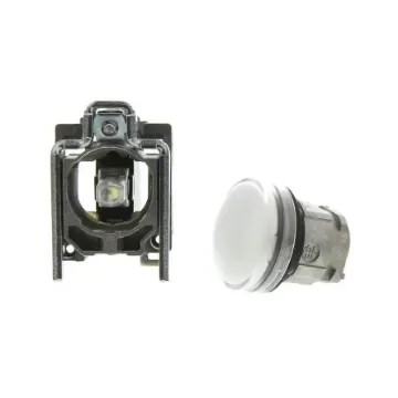 Schneider Electric, Harmony XB4, Panel Mount White Universal LED Pilot Light, 22mm Cutout, IP66, IP67, IP69(IP69K), - XB4BVM1 product image