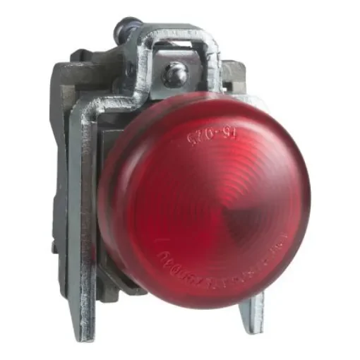 Schneider Electric, Harmony XB4, Panel Mount Red LED Pilot Light, 22mm Cutout, IP65, 240V ac - XB4BVM4EX product image