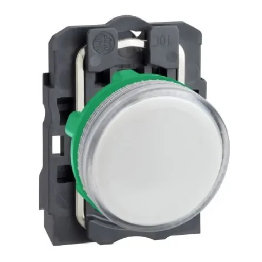 Schneider Electric, Harmony XB5, Panel Mount White Pilot Light, 22mm Cutout, IP66, IP67, 250V - XB5AV61 product image