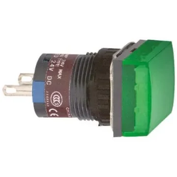 Schneider Electric, XB6E, Panel Mount Green LED Pilot Light, 16mm Cutout, IP65, 24V - XB6ECV3BP product image