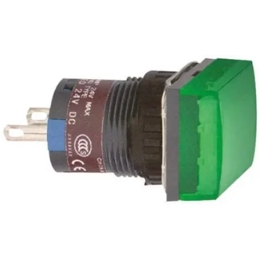 Schneider Electric, XB6E, Panel Mount Green LED Pilot Light, 16mm Cutout, IP65, 24V - XB6ECV3BP product image