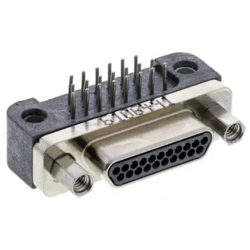 Glenair GMR7590 21 Way Right Angle Through Hole D-sub Connector Plug, 1.91mm Pitch - GMR7590-21P-1BSN product image