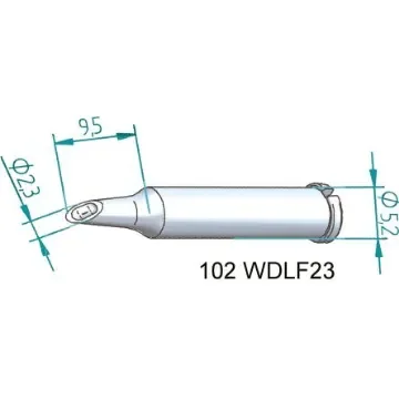 Ersa 2.3 mm Straight Hoof Soldering Iron Tip for use with i-Tool - 102WDLF23 product image